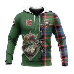 Aikenhead Tartan Hoodie - Lion Rampant And Celtic Thistle Style