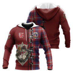 Ainslie Tartan Hoodie - Lion Rampant And Celtic Thistle Style