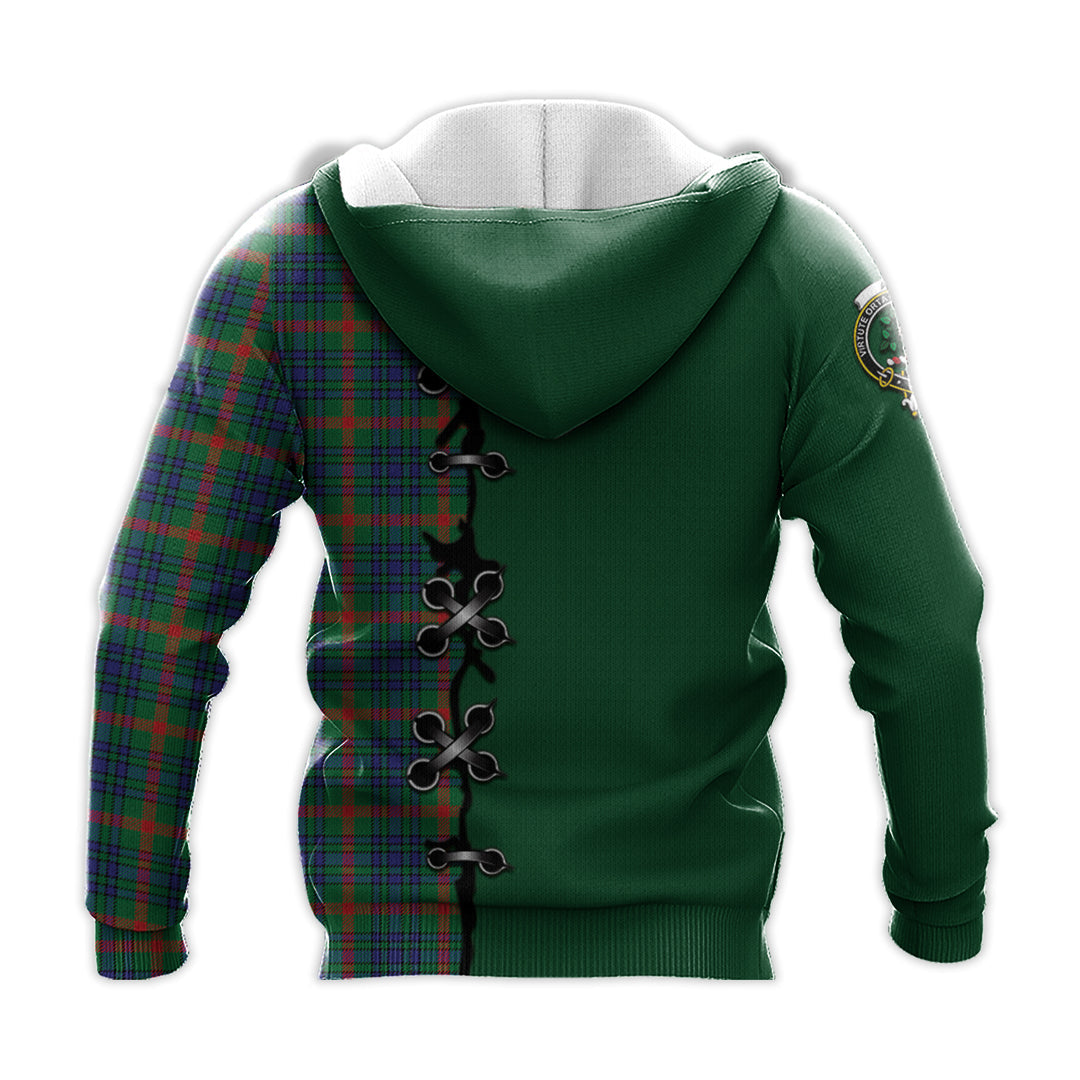 Aiton Tartan Hoodie - Lion Rampant And Celtic Thistle Style