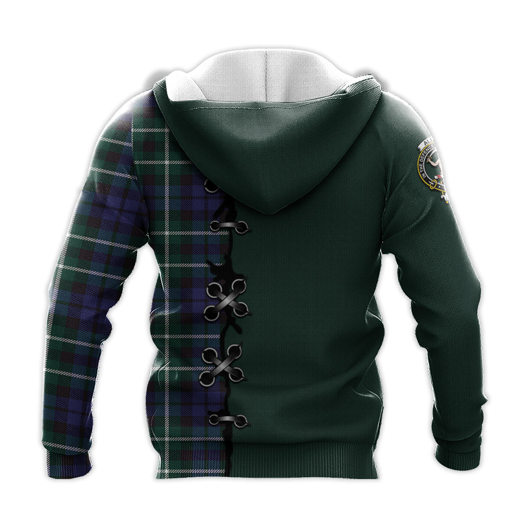 Allardice Tartan Hoodie - Lion Rampant And Celtic Thistle Style