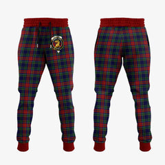 Allison Red Tartan Crest Jogger Sweatpants