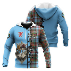 Anderson Ancient Tartan Hoodie - Lion Rampant And Celtic Thistle Style