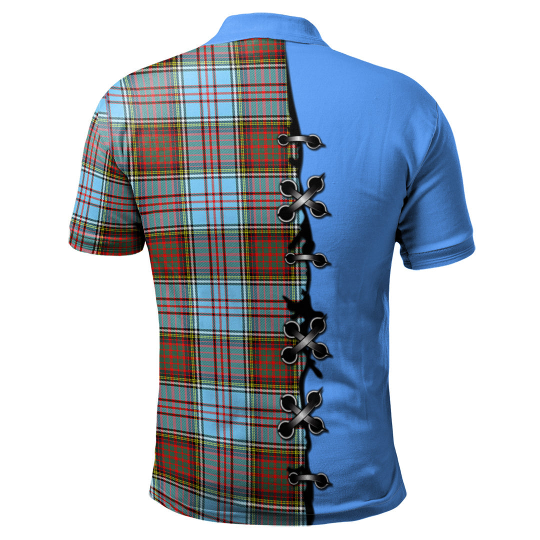 Anderson Ancient Tartan Polo Shirt - Lion Rampant And Celtic Thistle Style