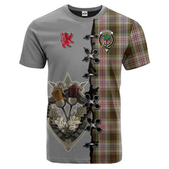 Anderson Dress Tartan T-shirt - Lion Rampant And Celtic Thistle Style