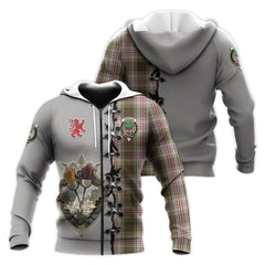 Anderson Dress Tartan Hoodie - Lion Rampant And Celtic Thistle Style