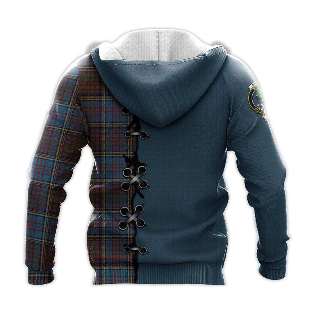 Anderson Highland Society of London Tartan Hoodie - Lion Rampant And Celtic Thistle Style