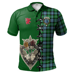 Arbuthnot Ancient Tartan Polo Shirt - Lion Rampant And Celtic Thistle Style