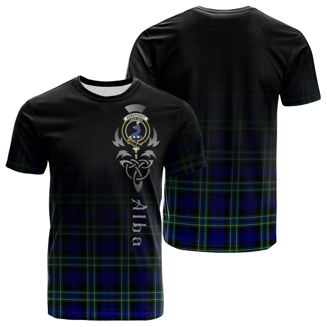 Arbuthnot Modern Tartan Crest T-shirt - Alba Celtic Style