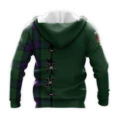 Armstrong Tartan Hoodie - Lion Rampant And Celtic Thistle Style