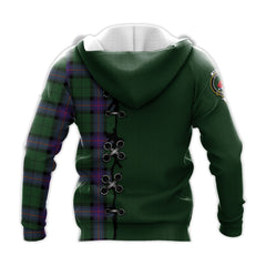 Armstrong Modern Tartan Hoodie - Lion Rampant And Celtic Thistle Style