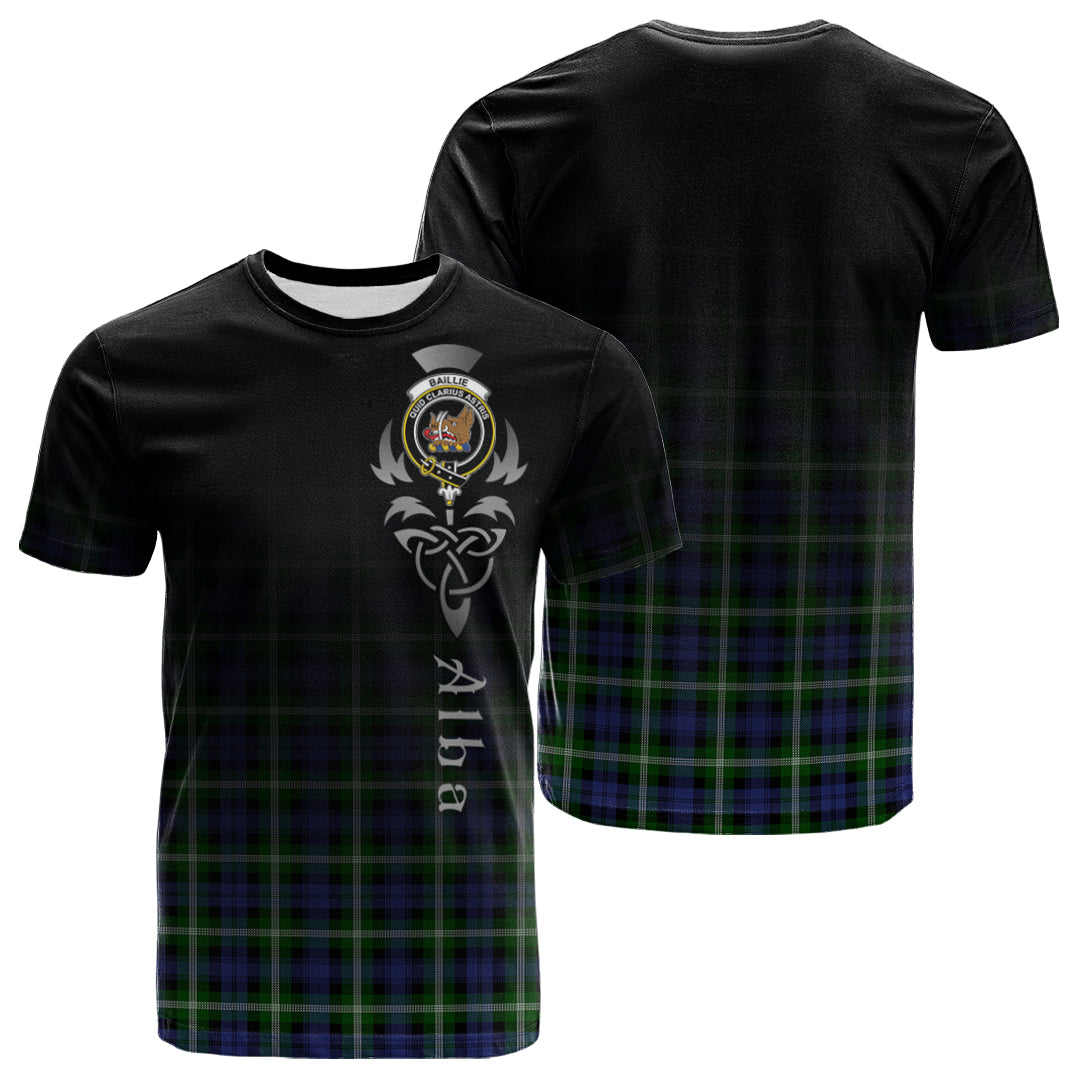 Baillie Modern Tartan Crest T-shirt - Alba Celtic Style