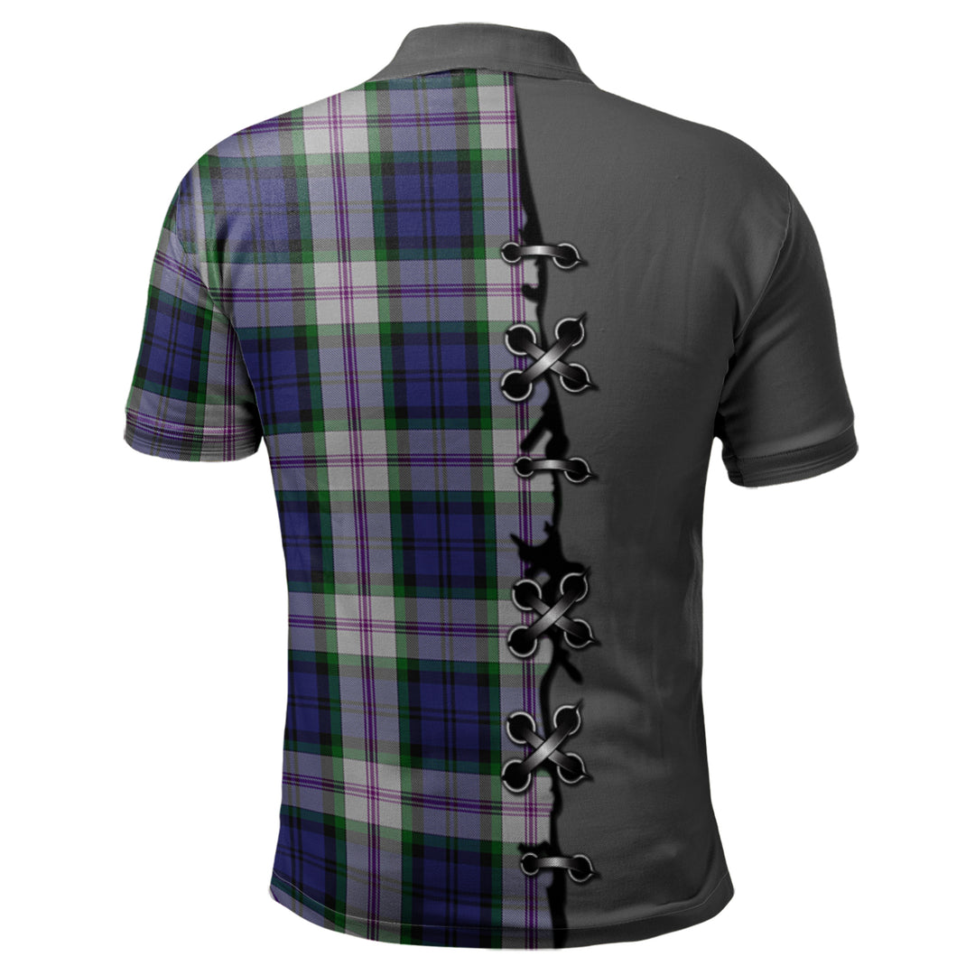 Baird Dress Tartan Polo Shirt - Lion Rampant And Celtic Thistle Style