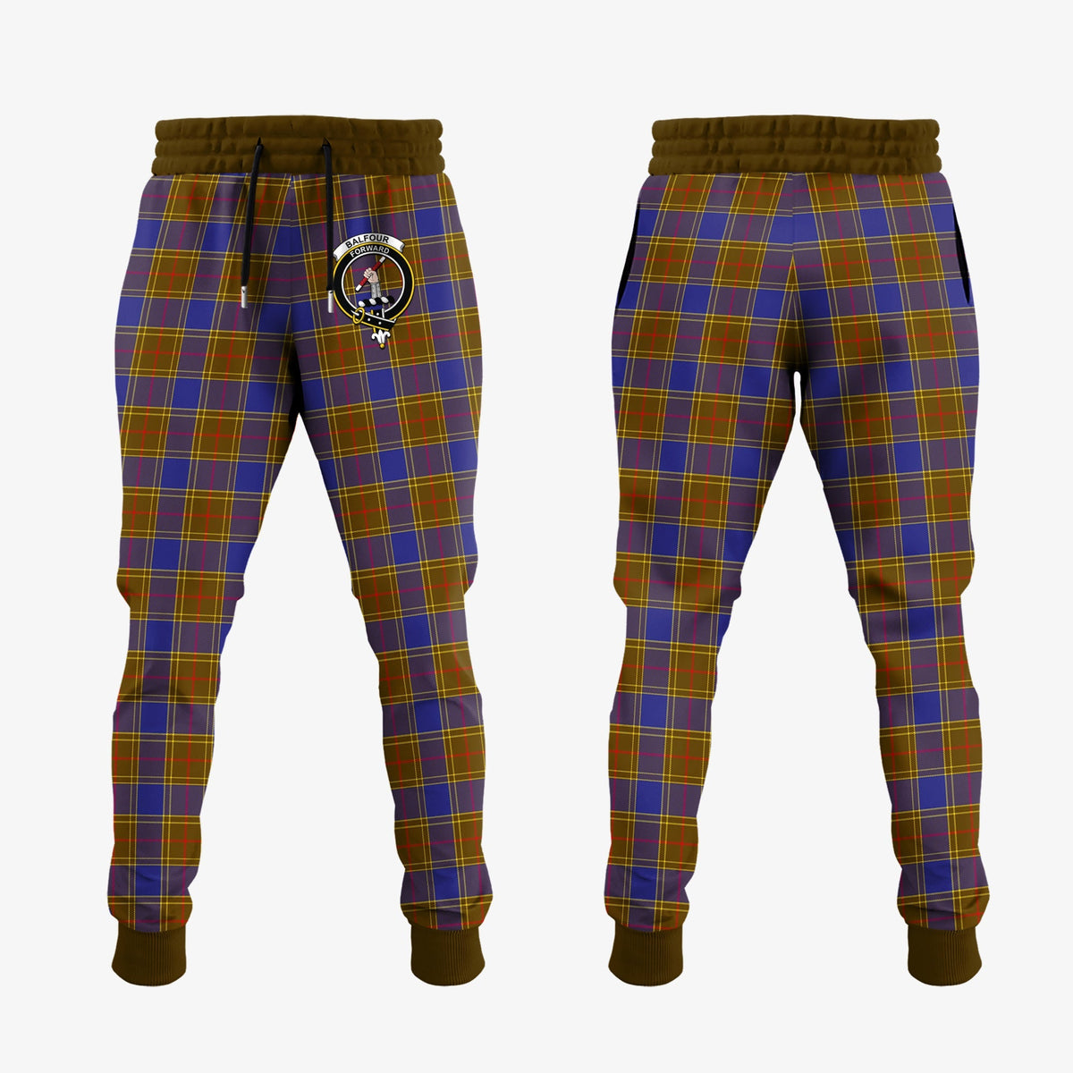 Balfour Modern Tartan Crest Jogger Sweatpants