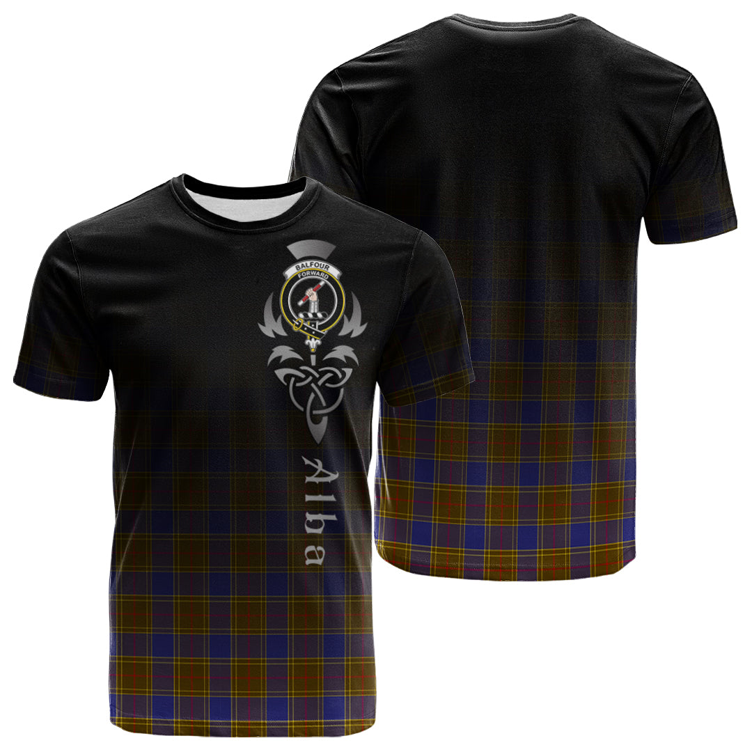 Balfour Modern Tartan Crest T-shirt - Alba Celtic Style