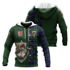 Bannatyne Tartan Hoodie - Lion Rampant And Celtic Thistle Style