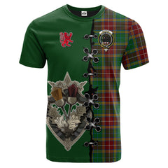 Baxter Tartan T-shirt - Lion Rampant And Celtic Thistle Style