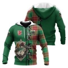 Baxter Modern Tartan Hoodie - Lion Rampant And Celtic Thistle Style