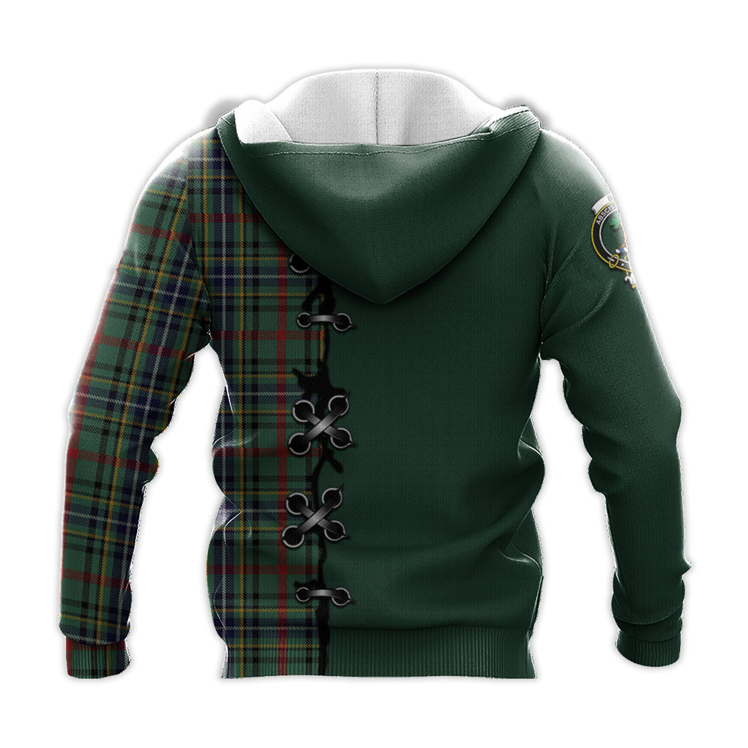 Bisset Tartan Hoodie - Lion Rampant And Celtic Thistle Style