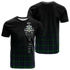 Black Watch Tartan Crest T-shirt - Alba Celtic Style