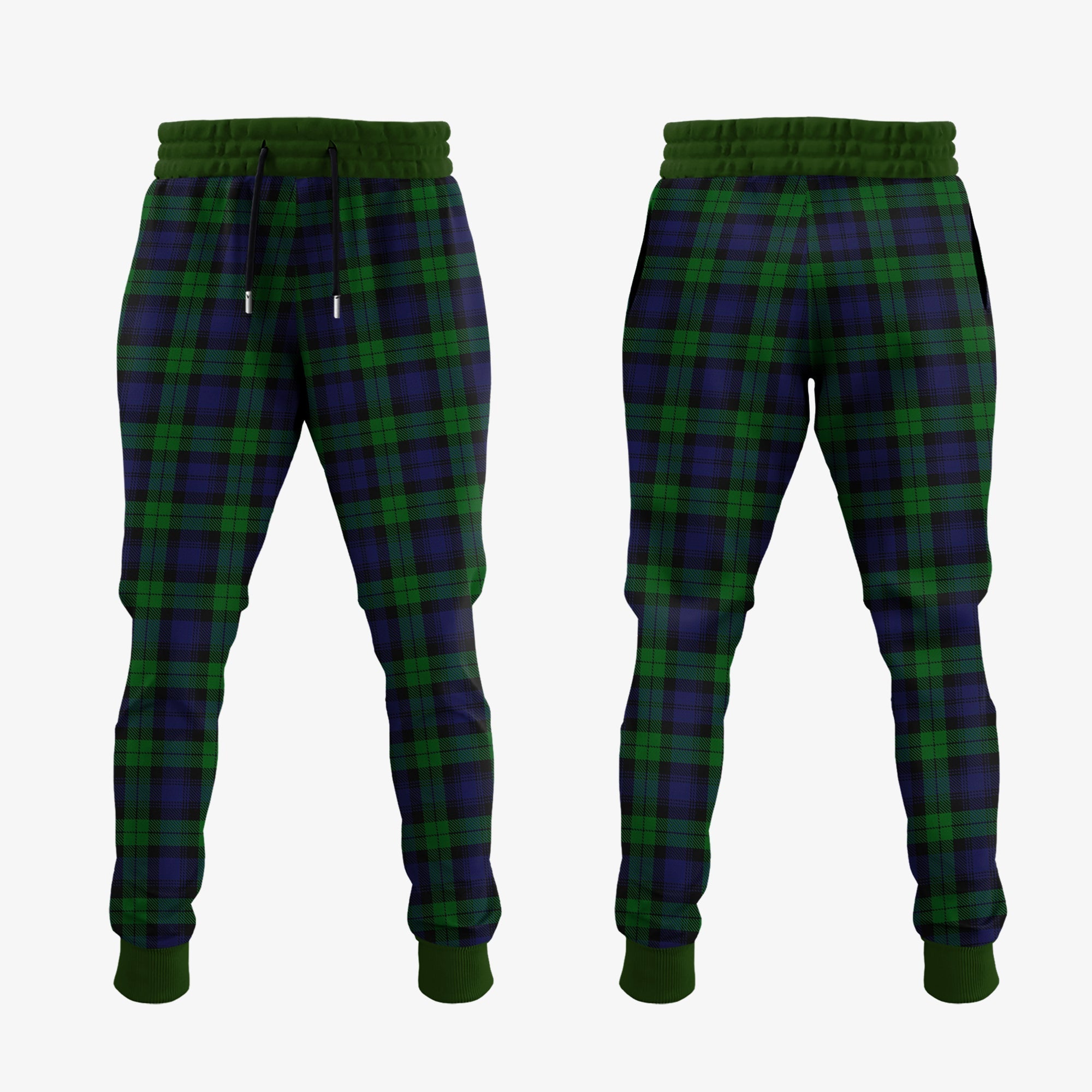 Black Watch Tartan Crest Jogger Sweatpants