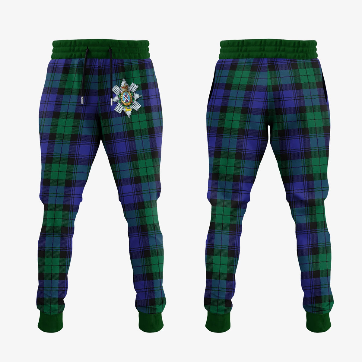 Black Watch Modern Tartan Crest Jogger Sweatpants