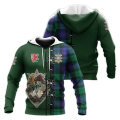 Black Watch Modern of Canada Tartan Hoodie - Lion Rampant And Celtic Thistle Style