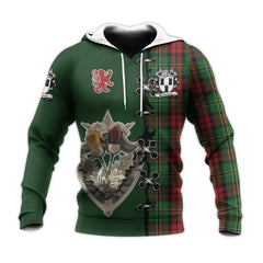 Blackstock Hunting Tartan Hoodie - Lion Rampant And Celtic Thistle Style