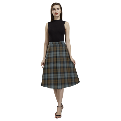 BlackWatch Weathered Tartan Aoede Crepe Skirt