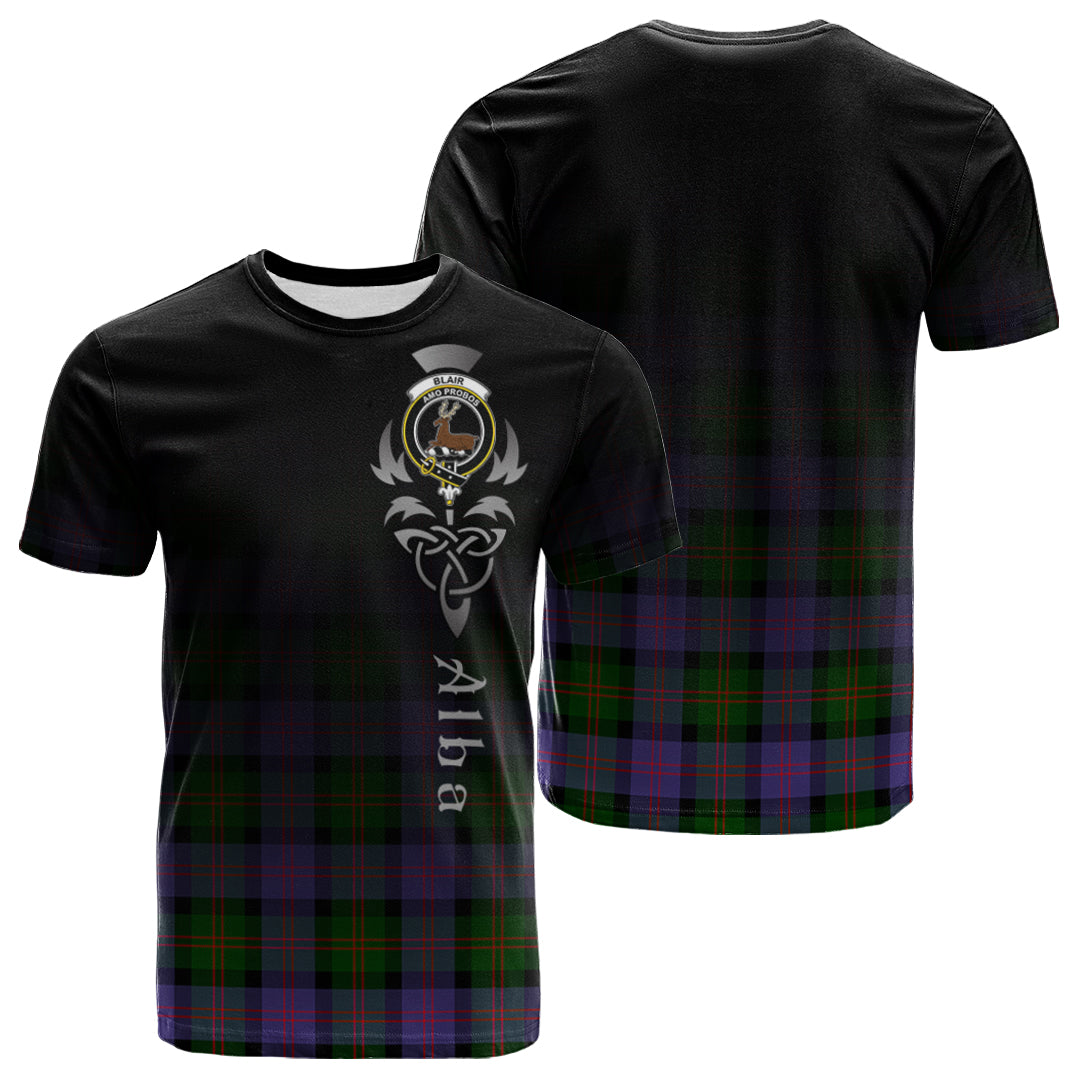 Blair Modern Tartan Crest T-shirt - Alba Celtic Style