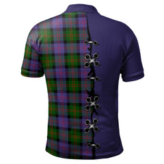 Blair Modern Tartan Polo Shirt - Lion Rampant And Celtic Thistle Style