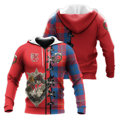 Blane Tartan Hoodie - Lion Rampant And Celtic Thistle Style