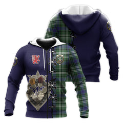 Blyth Tartan Hoodie - Lion Rampant And Celtic Thistle Style