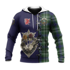 Blyth Tartan Hoodie - Lion Rampant And Celtic Thistle Style