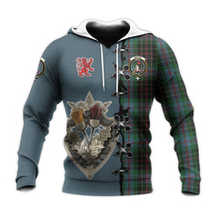 Brodie Hunting Tartan Hoodie - Lion Rampant And Celtic Thistle Style