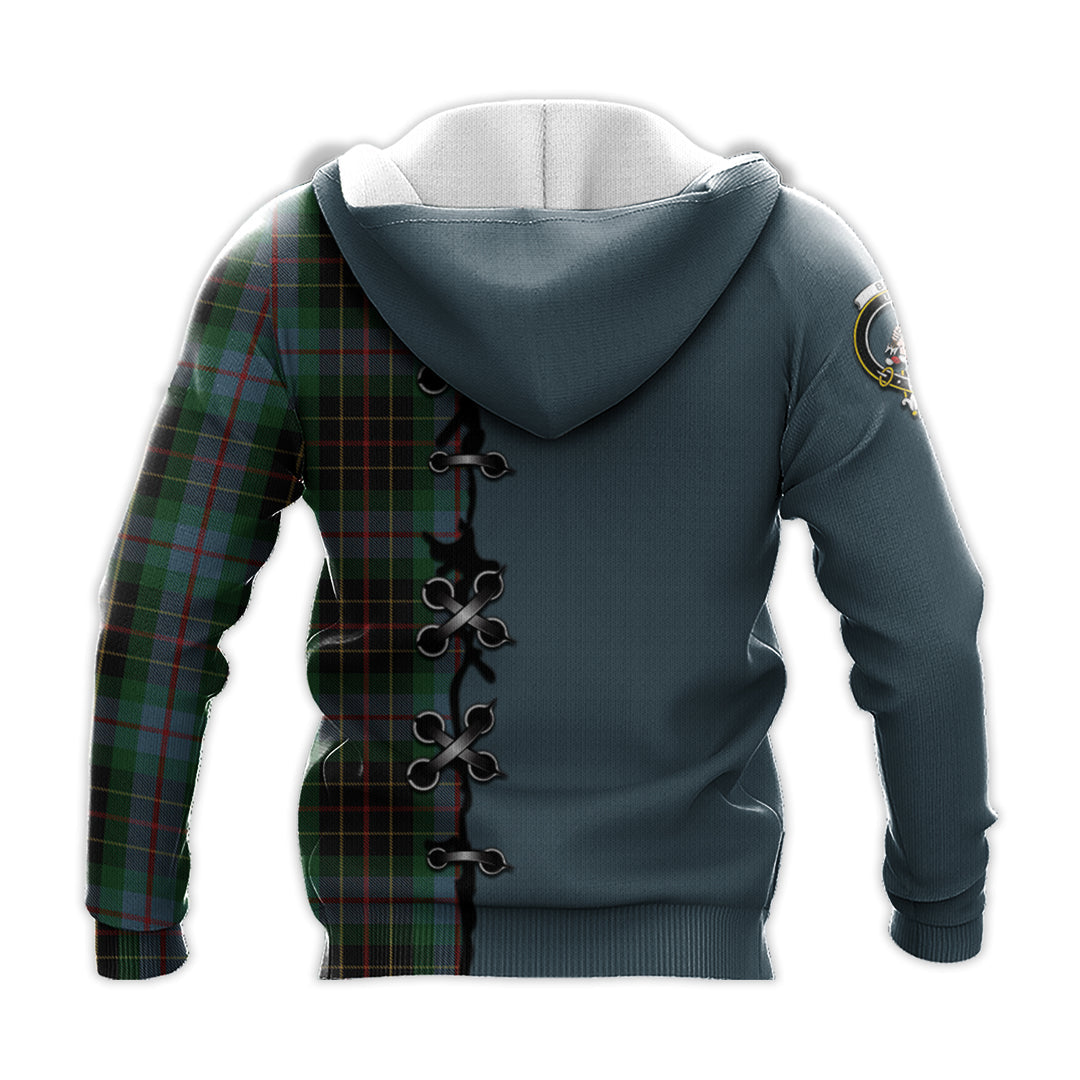 Brodie Hunting Tartan Hoodie - Lion Rampant And Celtic Thistle Style