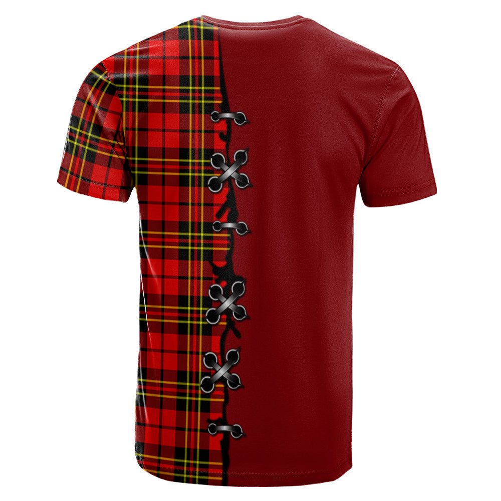 Brodie Modern Tartan T-shirt - Lion Rampant And Celtic Thistle Style