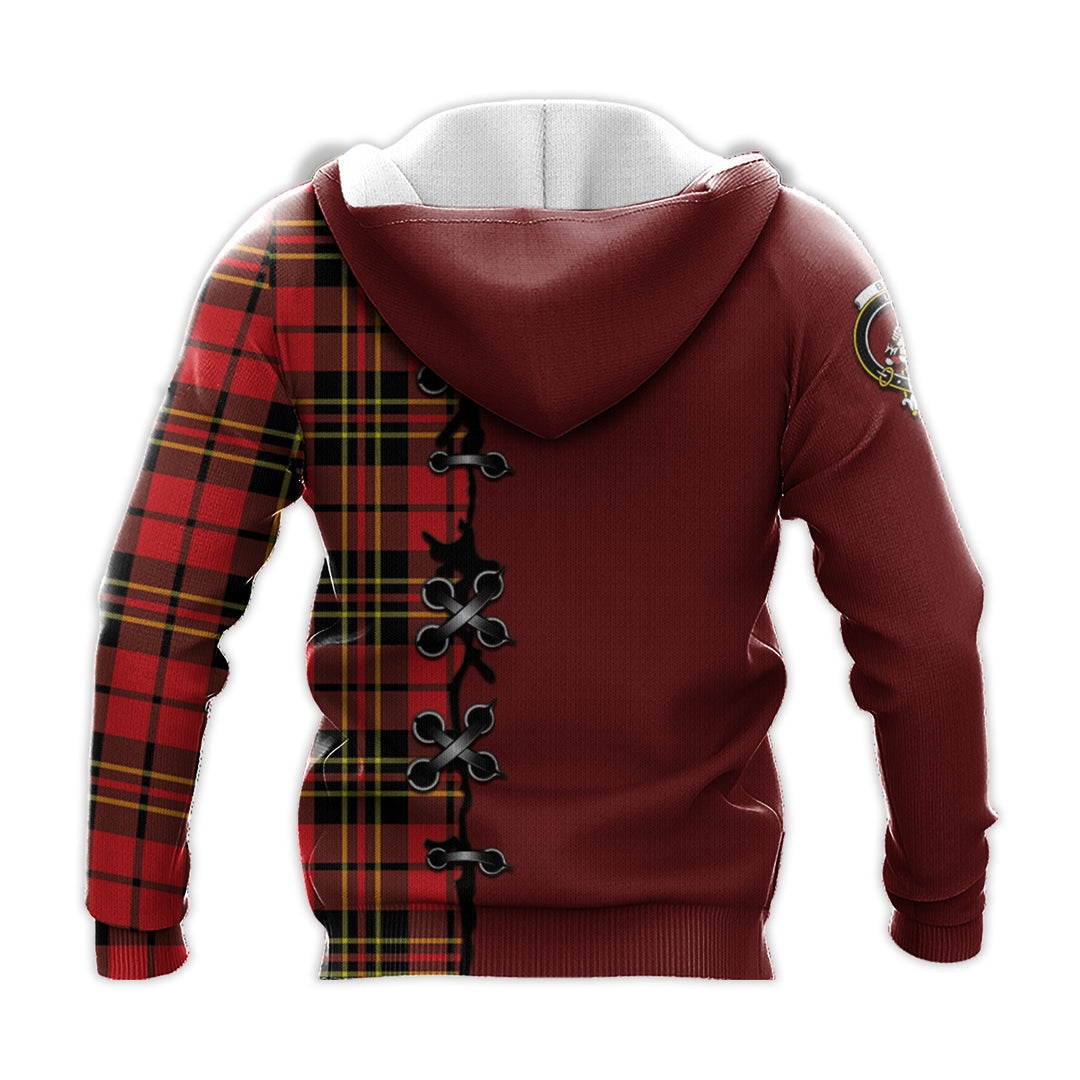 Brodie Modern Tartan Hoodie - Lion Rampant And Celtic Thistle Style