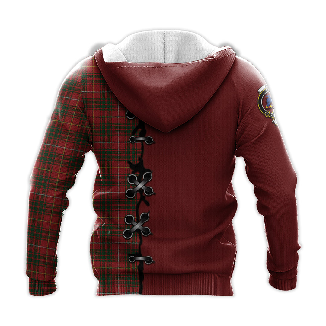 Bruce Tartan Hoodie - Lion Rampant And Celtic Thistle Style