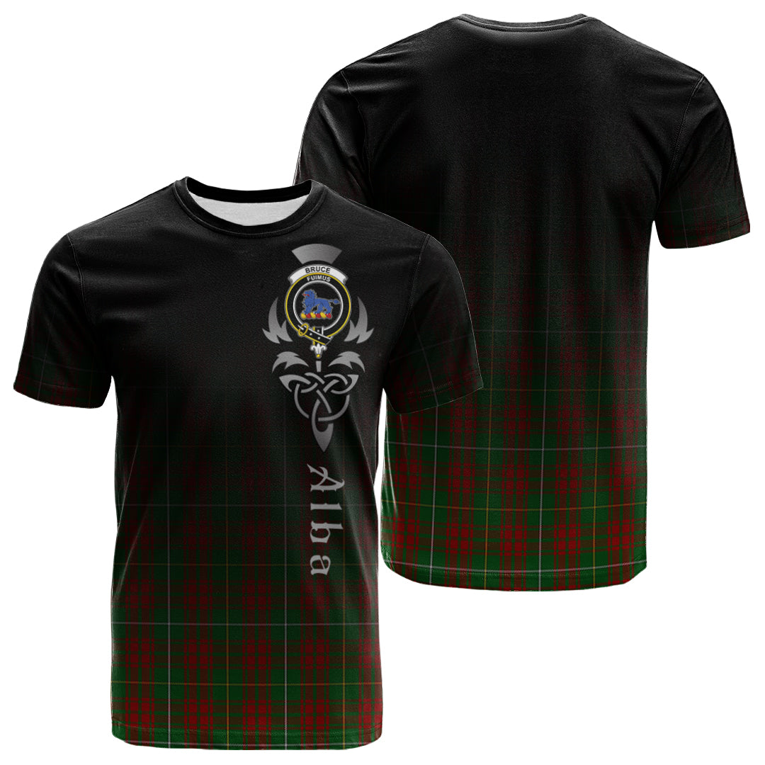 Bruce Hunting Tartan Crest T-shirt - Alba Celtic Style