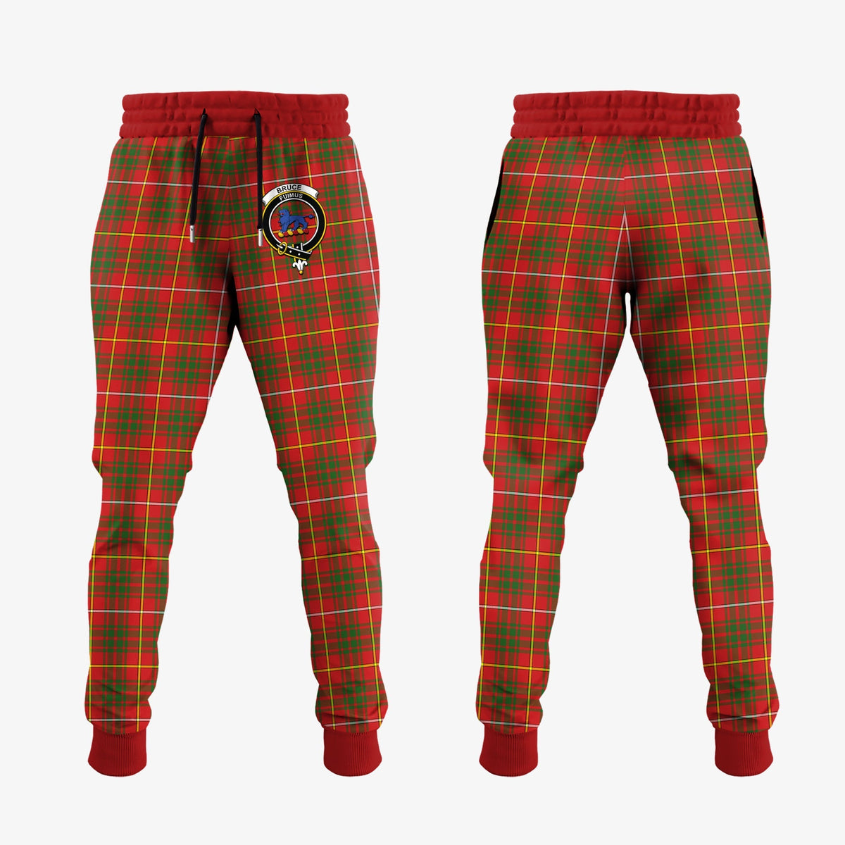 Bruce Modern Tartan Crest Jogger Sweatpants