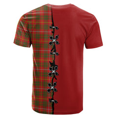 Bruce Modern Tartan T-shirt - Lion Rampant And Celtic Thistle Style