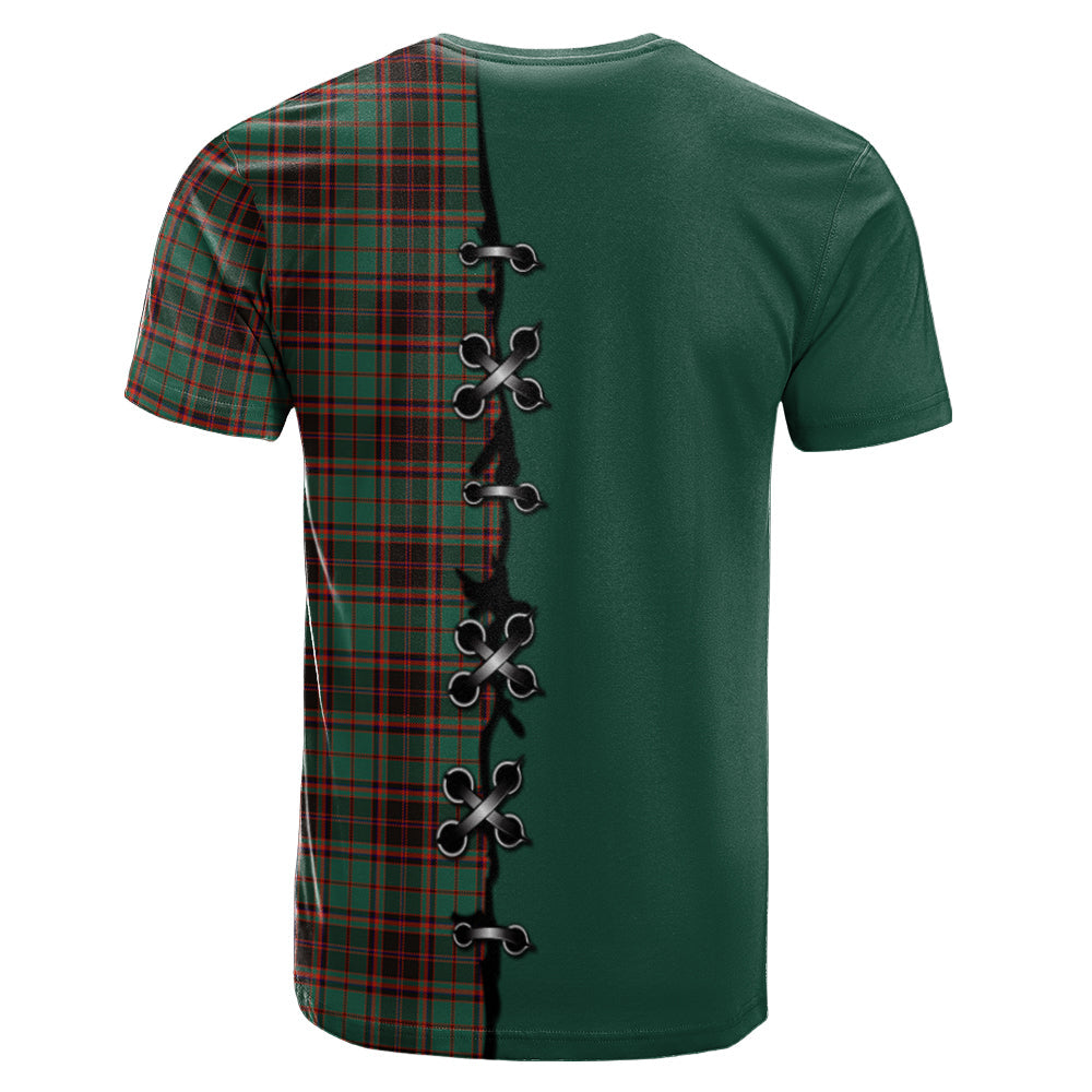 Buchan Ancient Tartan T-shirt - Lion Rampant And Celtic Thistle Style