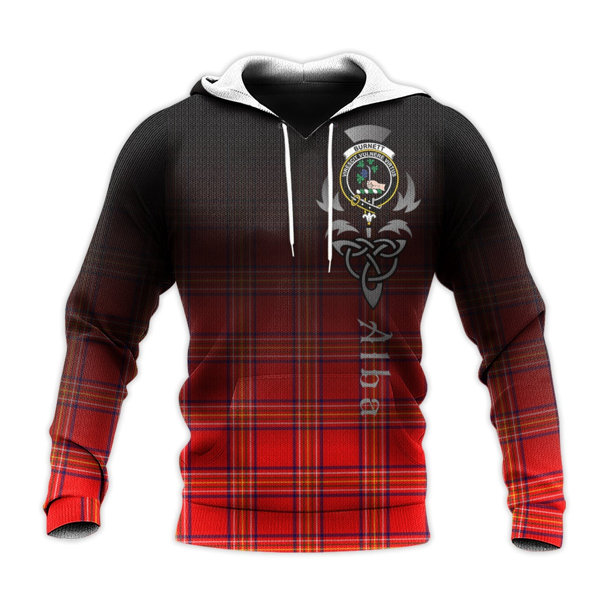 Burnett Modern Tartan Hoodie - Alba Celtic Style