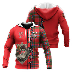 Butter Tartan Hoodie - Lion Rampant And Celtic Thistle Style