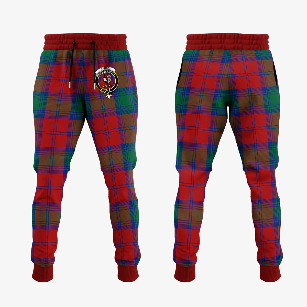 Byres (Byses) Tartan Crest Jogger Sweatpants