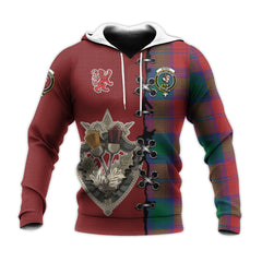 Byres (Byses) Tartan Hoodie - Lion Rampant And Celtic Thistle Style