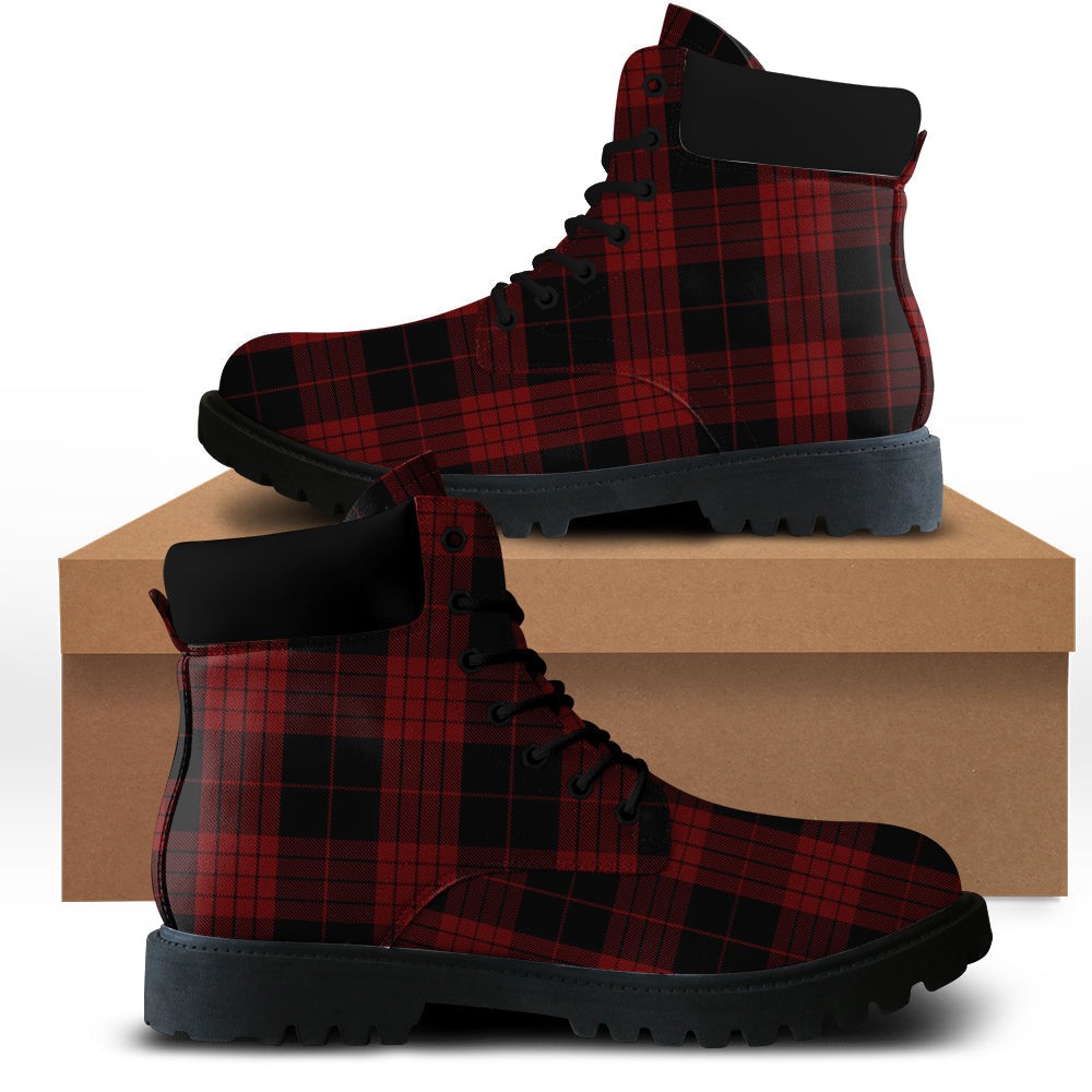 Cameron Black And Red Tartan All Season Boots