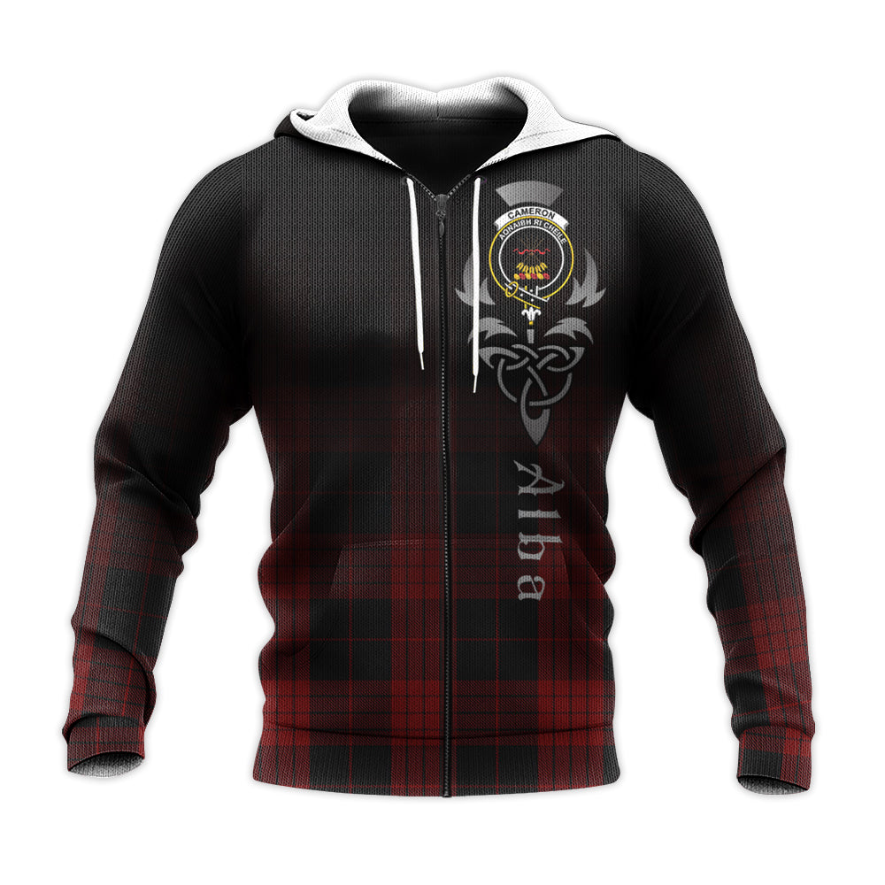 Cameron Black And Red Tartan Hoodie - Alba Celtic Style