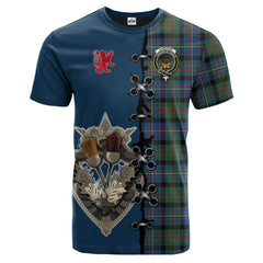 Cameron of Erracht Ancient Tartan T-shirt - Lion Rampant And Celtic Thistle Style