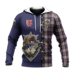 Cameron of Erracht Dress Tartan Hoodie - Lion Rampant And Celtic Thistle Style